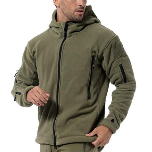 Casaco de Inverno Masculino Militar com Capuz