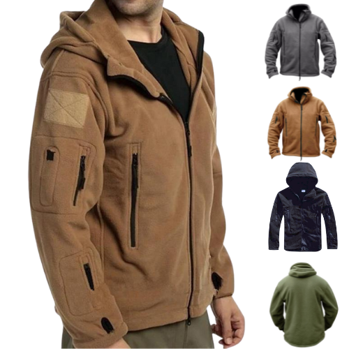 Casaco de Inverno Masculino Militar com Capuz